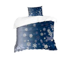 Christmas Snowflake Prints Single Double Queen King Size Quilt Cover Pillowcases