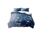 Christmas Snowflake Prints Single Double Queen King Size Quilt Cover Pillowcases