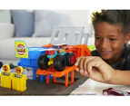 Hot Wheels Monster Trucks Blast Station Playset: Unleash Demolition Mayhem With A Derby Truck & 3 Crushable Cars!