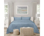 Algodon Romy Quilt Cover Set Blue