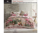 Logan and Mason 250TC Ikigai Magnolia Cotton Sateen Quilt Cover Set