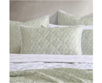 Logan and Mason Shelby Sage Cotton Rich Quilted Coverlet Set