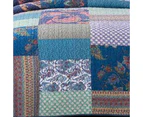 Patchwork Bed Quilt Sapphire Throw Size 155 X 130cm