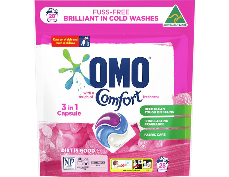 Omo 3 In 1 Laundry Capsules Comfort Pack of 28's