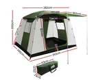 Camping Tent 6 Person Tents Family Hiking Dome Outdoor Portable Instant Shade 405x310x200 cm