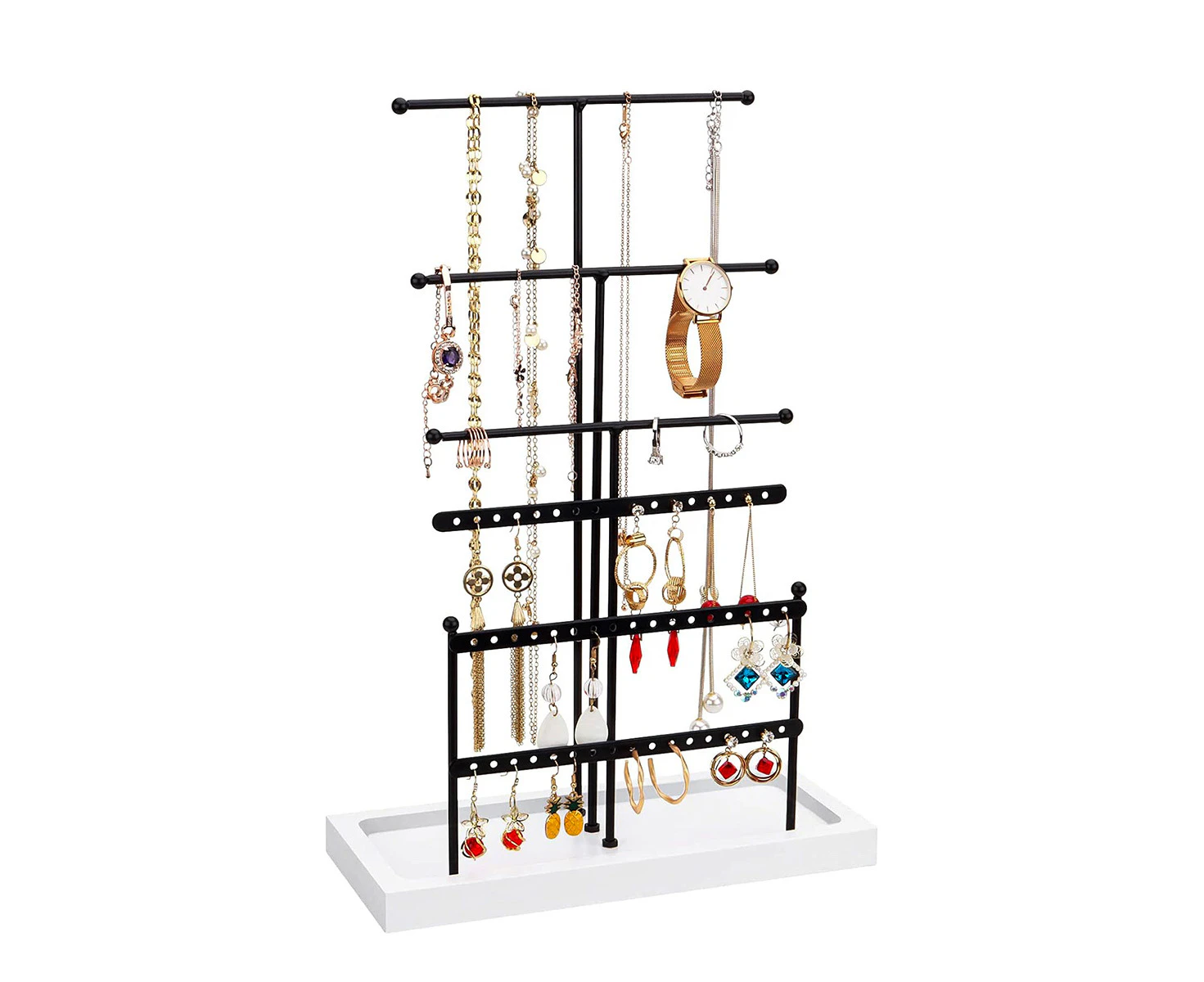 Jewellery Organiser Stand, Earring Holder Organiser, Necklace Stand, Necklace Holder for Women's Jewellery