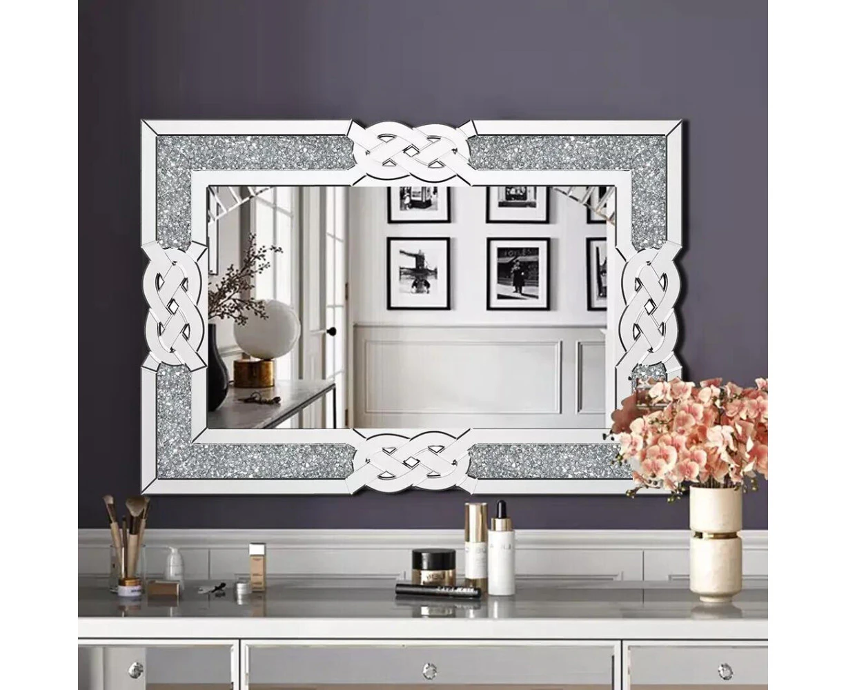 Elegant Modern Crystal Crush Diamond Mirror