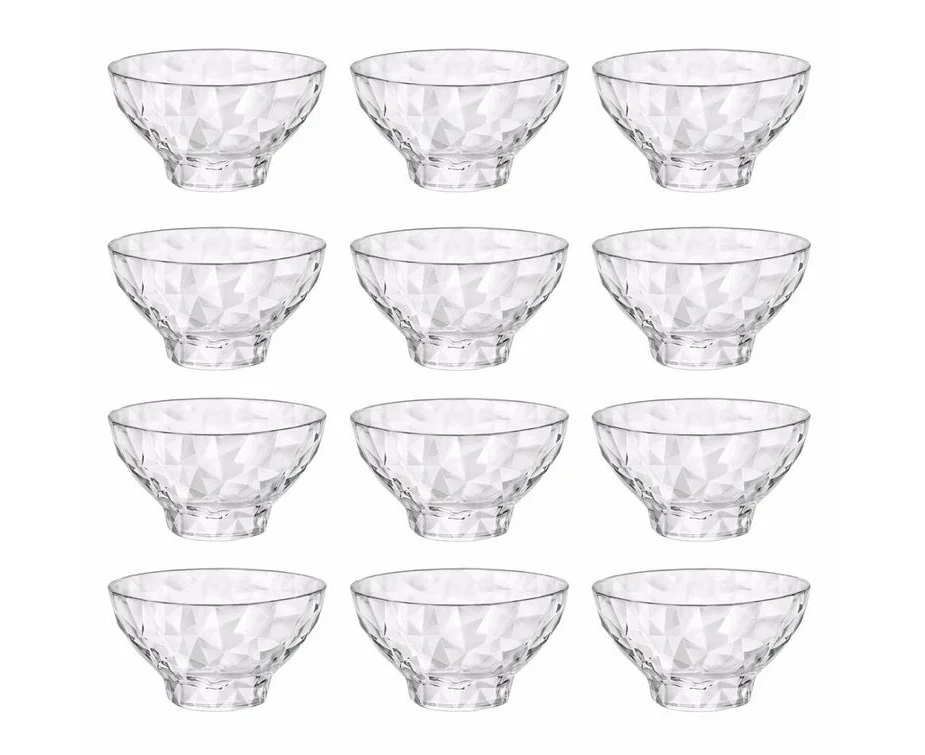 Bormioli Rocco Diamond Dessert-Sundae Bowls 225ml - Set of 12 (Made in Italy)