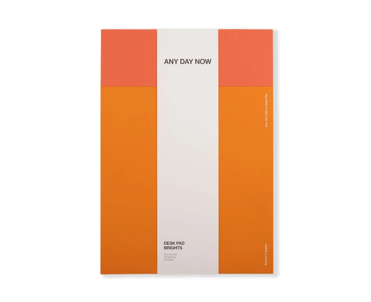 Any Day Now Soft Touch Desk Pad A4 Dot Grid - Red and Orange