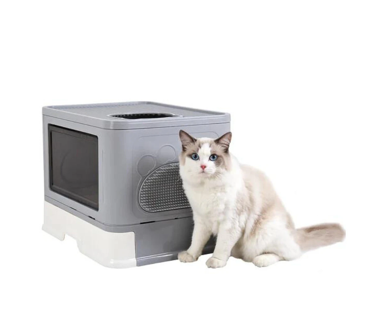 Hansona Cat Litter Box Enclosure with Portable Scoop Drawer