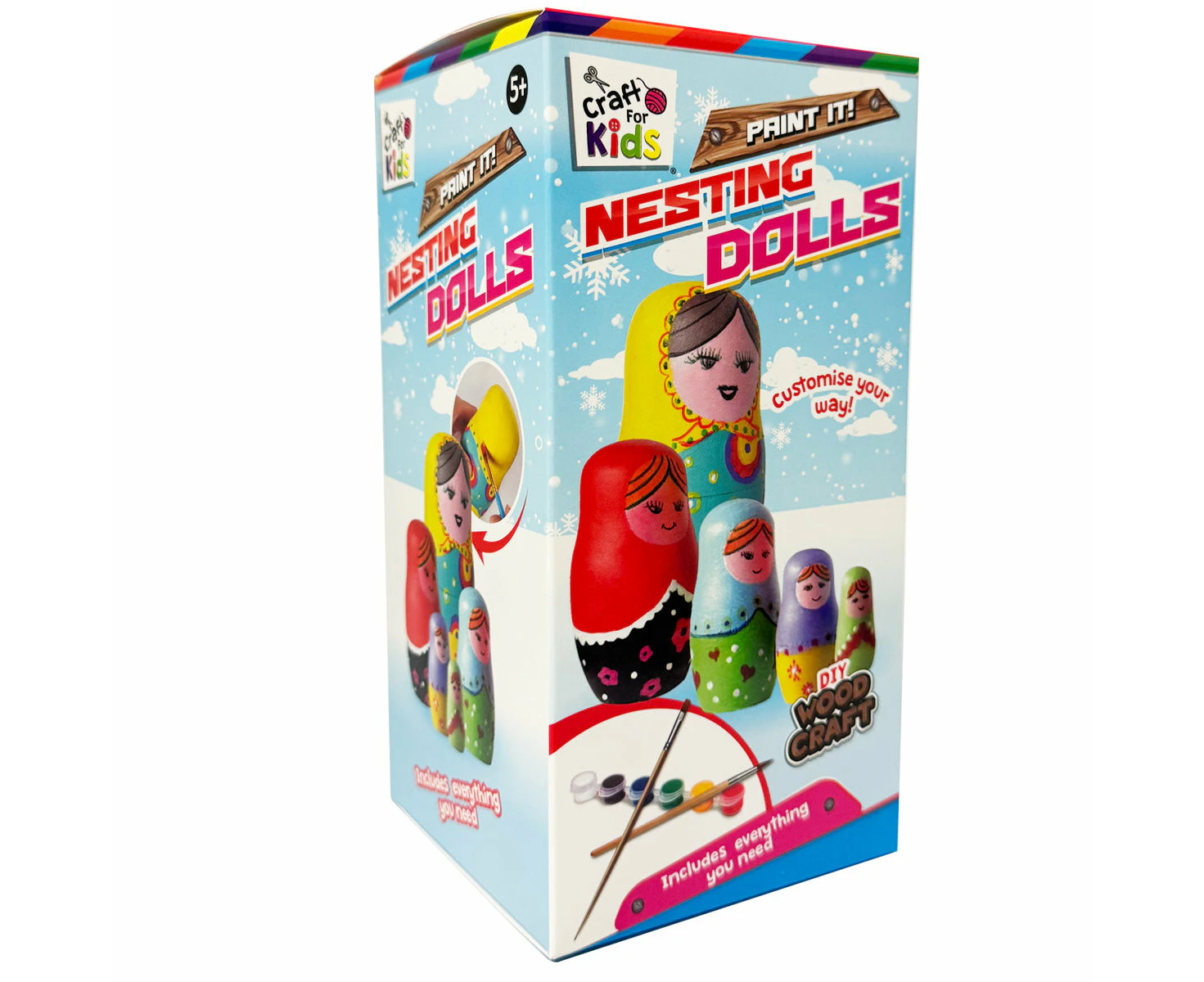 Paint Your Own Wooden Nesting Dolls