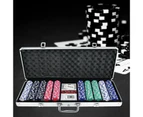 Texas Poker Set 500 pcs Playing Cards Chips Cards Dice Decks Kit Accessories for Gamble Game Party Family Casino