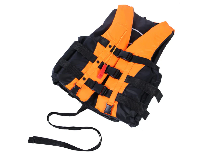 Adult Life Jacket Made of Polyester Universal Swimming Drifting Ski Vest Orange XXL (180-185CM) Bear Up to 110 kg Weight