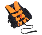 Adult Life Jacket Made of Polyester Universal Swimming Drifting Ski Vest Orange XXL (180-185CM) Bear Up to 110 kg Weight