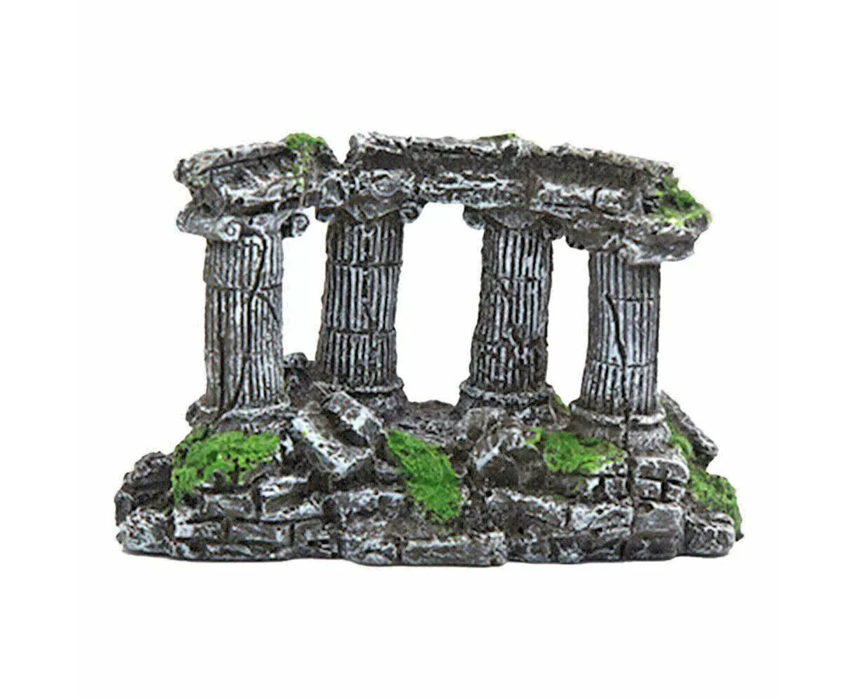 Aquarium Fish Tank Rockery Landscaping Cave Castle Mountain Decoration Ornament - Roman Columns Model