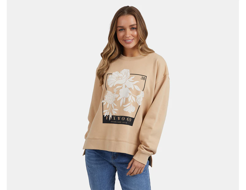 Foxwood Women's Carnation Crew Sweatshirt - Sesame