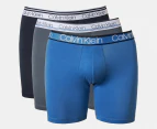 Calvin Klein Men's Variety Waistband Cotton Stretch Boxer Briefs 3-Pack - Shoreline/Delft/Turblence