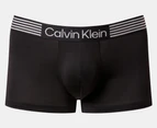 Calvin Klein Men's Microfibre Low Rise Trunks 3-Pack - Black/Turbulence/Wolf Grey