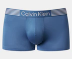 Calvin Klein Men's Microfibre Low Rise Trunks 3-Pack - Black/Atlantic Deep/Delft