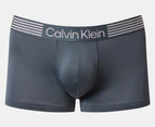 Calvin Klein Men's Microfibre Low Rise Trunks 3-Pack - Black/Turbulence/Wolf Grey