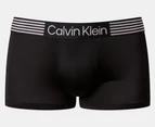 Calvin Klein Men's Microfibre Low Rise Trunks 3-Pack - Black/Atlantic Deep/Delft