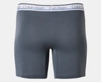 Calvin Klein Men's Variety Waistband Cotton Stretch Boxer Briefs 3-Pack - Shoreline/Delft/Turblence