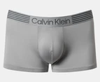 Calvin Klein Men's Microfibre Low Rise Trunks 3-Pack - Black/Turbulence/Wolf Grey