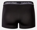 Calvin Klein Men's Microfibre Low Rise Trunks 3-Pack - Black/Turbulence/Grey Heather