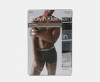 Calvin Klein Men's Microfibre Low Rise Trunks 3-Pack - Black/Turbulence/Grey Heather