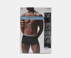 Calvin Klein Men's Microfibre Low Rise Trunks 3-Pack - Black/Heather