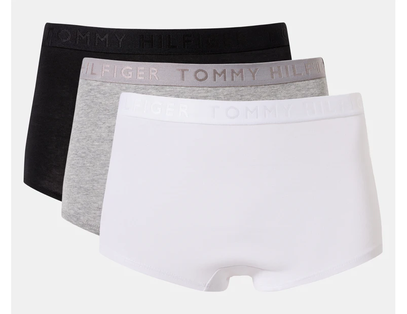 Tommy Hilfiger Women's Cotton Boyshorts 3-Pack - Grey/Black/White