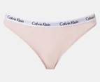 Calvin Klein Women's Carousel Bikini Briefs 3-Pack - Black/Grey Heather/Nymph's Thigh