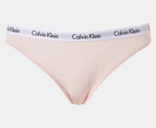 Calvin Klein Women's Carousel Bikini Briefs 3-Pack - Black/Nymph's Thigh/CK Grey Heather