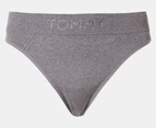 Tommy Hilfiger Women's Seamless Thongs w/ Debossed Logo 3-Pack - Red/Grey/Black