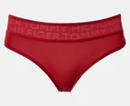 Tommy Hilfiger Women's Microfibre Wide Mesh Waistband Bikini Briefs 3-Pack - Red/Beige/Black