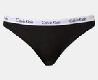 Calvin Klein Women's Carousel Bikini Briefs 3-Pack - Black/Nymph's Thigh/CK Grey Heather