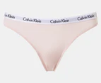 Calvin Klein Women's Carousel Thong 3-Pack - Black/Nymph's Thigh/CK Grey Heather