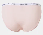 Calvin Klein Women's Carousel Bikini Briefs 3-Pack - Black/Grey Heather/Nymph's Thigh