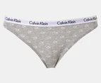 Calvin Klein Women's Carousel Bikini Briefs 3-Pack - Black/Nymph's Thigh/CK Grey Heather