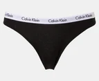 Calvin Klein Women's Carousel Thong 3-Pack - Black/Nymph's Thigh/CK Grey Heather