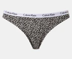 Calvin Klein Women's Carousel Bikini Briefs 3-Pack - Black/Grey Heather/Scattered Leopard