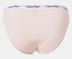 Calvin Klein Women's Carousel Bikini Briefs 3-Pack - Black/Nymph's Thigh/CK Grey Heather