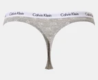 Calvin Klein Women's Carousel Thong 3-Pack - Black/Nymph's Thigh/CK Grey Heather