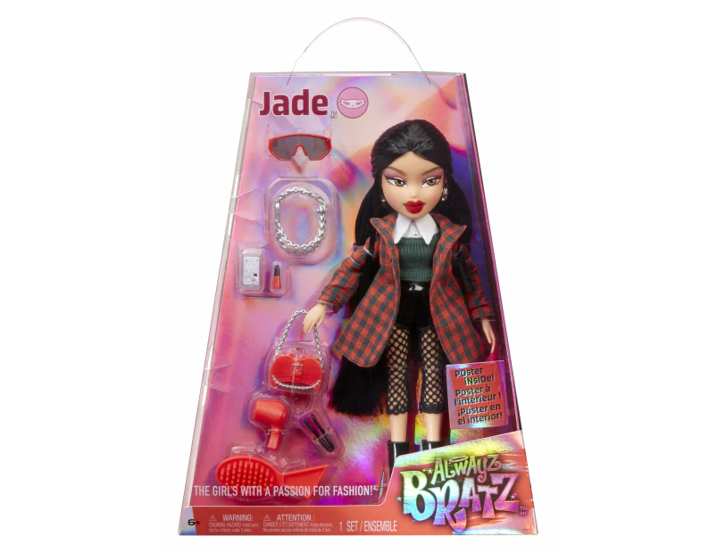 Bratz Alwayz Fashion Doll - Jade - With 10 Accessories and Poster - Kids Toy - Great for Ages 6 and Older - Toy for Kids - Perfect Gift for children