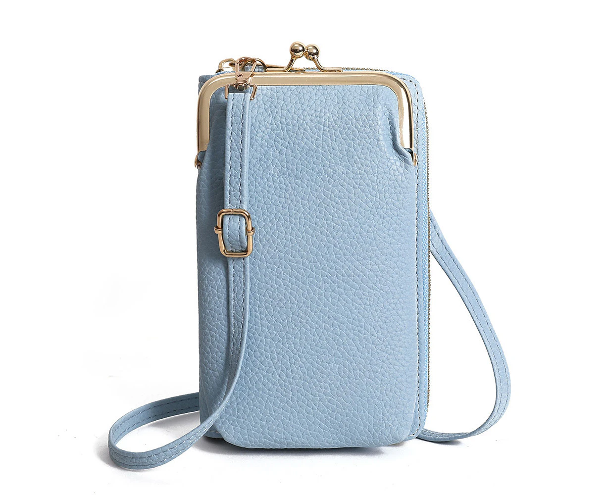 Crossbody Bag Small Cellphone Purse Card Clutch Travel Pocket,Blue