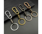 4X Metal Spring Steel Zip Retainer Coil Rebound Key Chain Loop Belt Clip