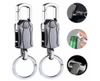 2pcs car key ring alloy chain keychain fob fastener metal fashion durable key ring