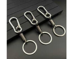 4X Metal Spring Steel Zip Retainer Coil Rebound Key Chain Loop Belt Clip