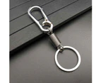 4X Metal Spring Steel Zip Retainer Coil Rebound Key Chain Loop Belt Clip