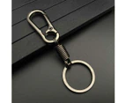 4X Metal Spring Steel Zip Retainer Coil Rebound Key Chain Loop Belt Clip